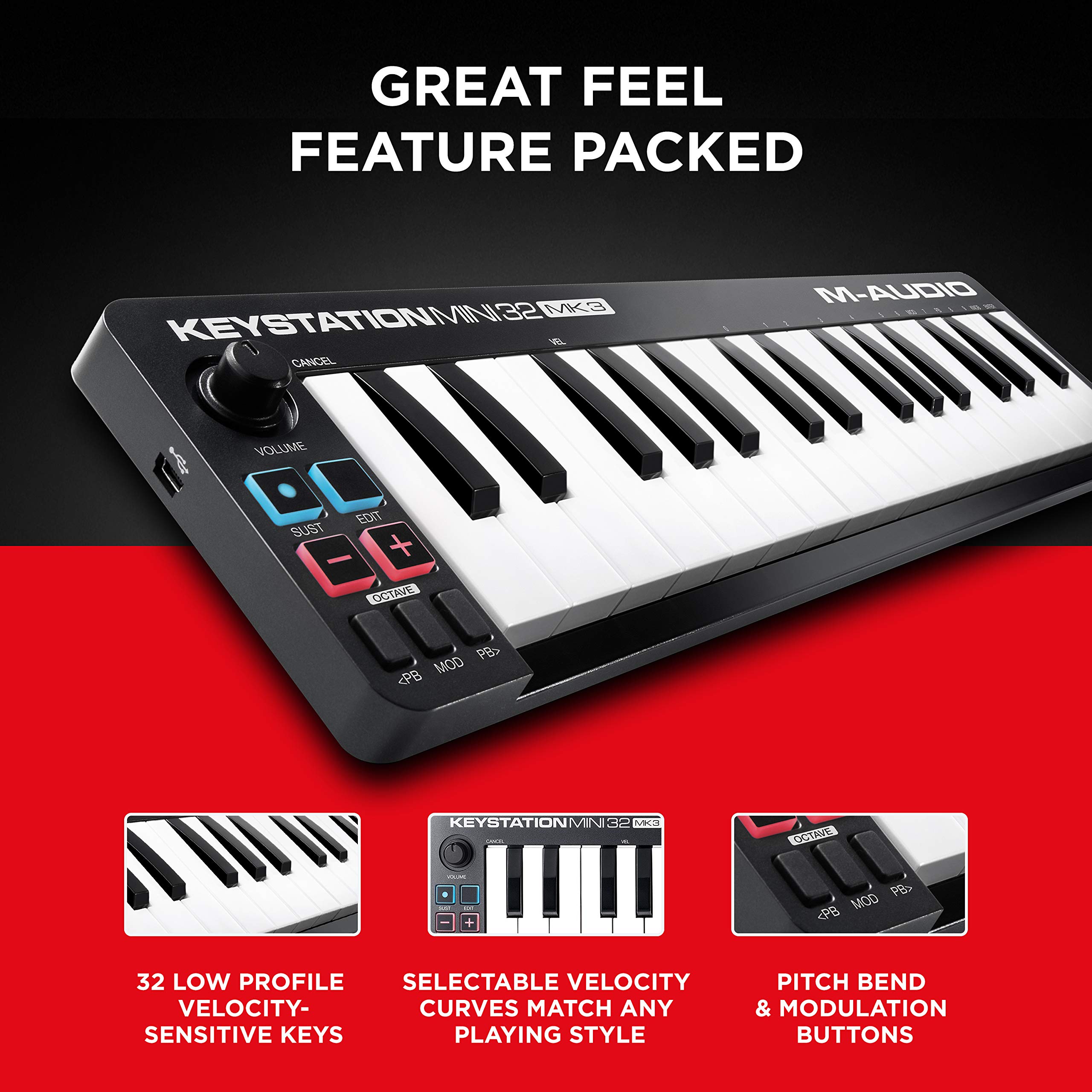 Foto 4 pulgar | Controlador De Teclado Usb Midi M-audio Keystation Mini 32 - Venta Internacional.