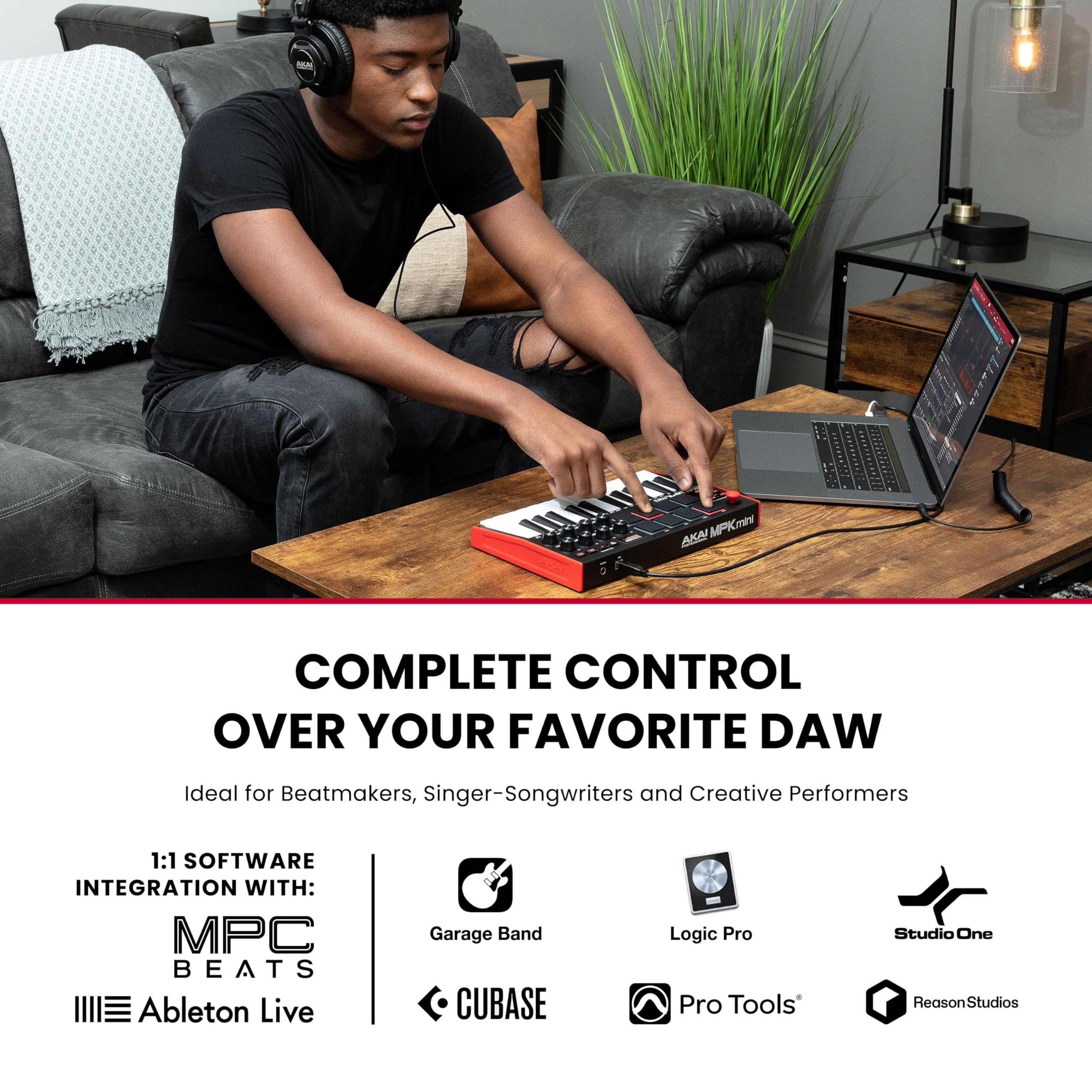 Foto 2 | Controlador De Teclado Usb Midi Akai Professional Mpk Mini Mk3 - Venta Internacional.