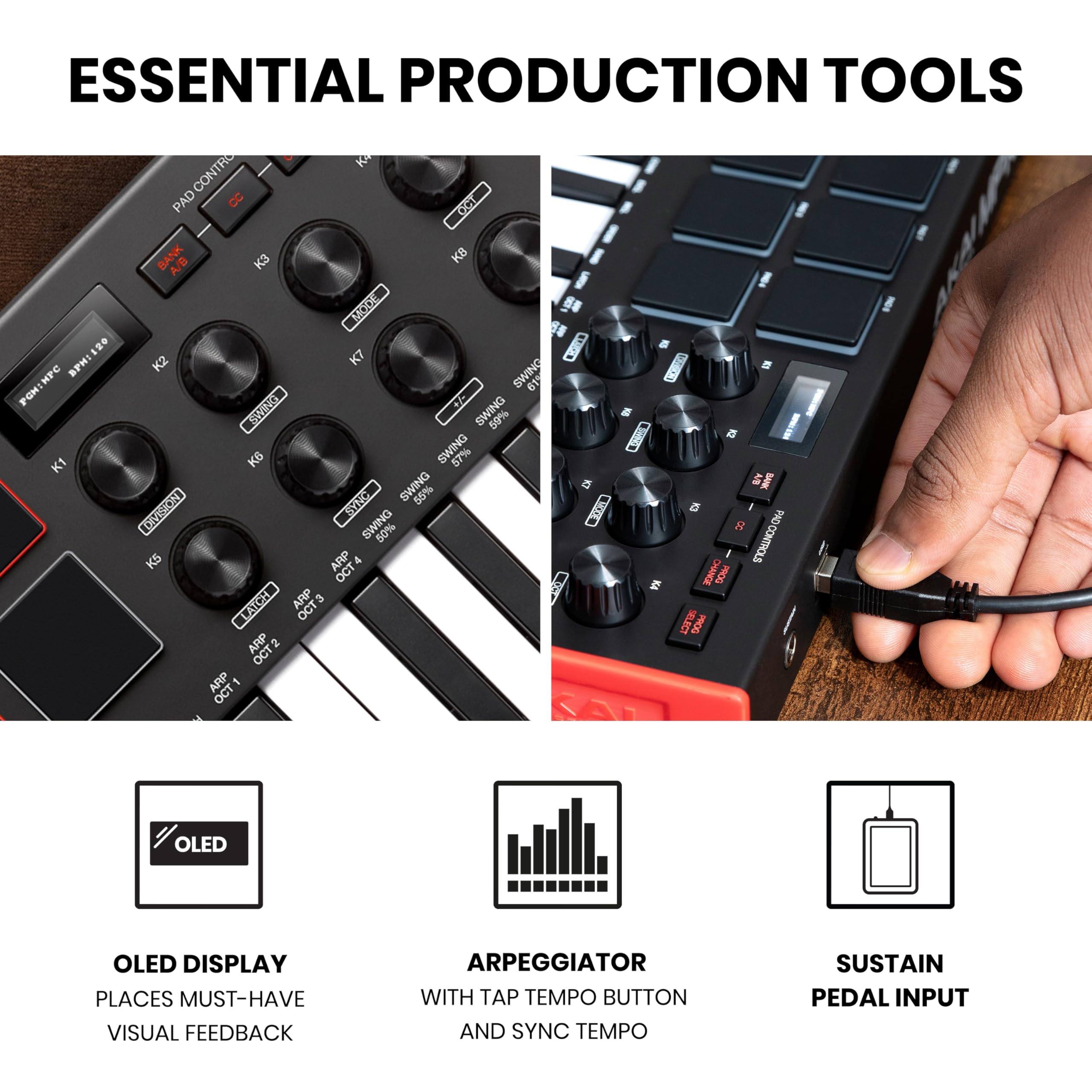 Foto 5 pulgar | Controlador De Teclado Usb Midi Akai Professional Mpk Mini Mk3 - Venta Internacional.