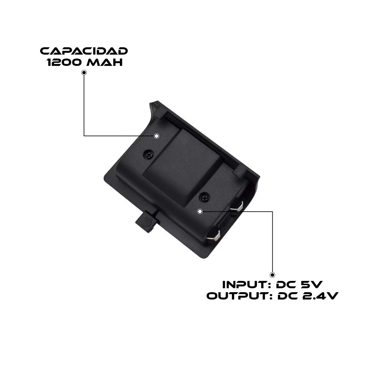 Foto 5 | Carga Y Juega Batería Y Cable Para Control Xbox One