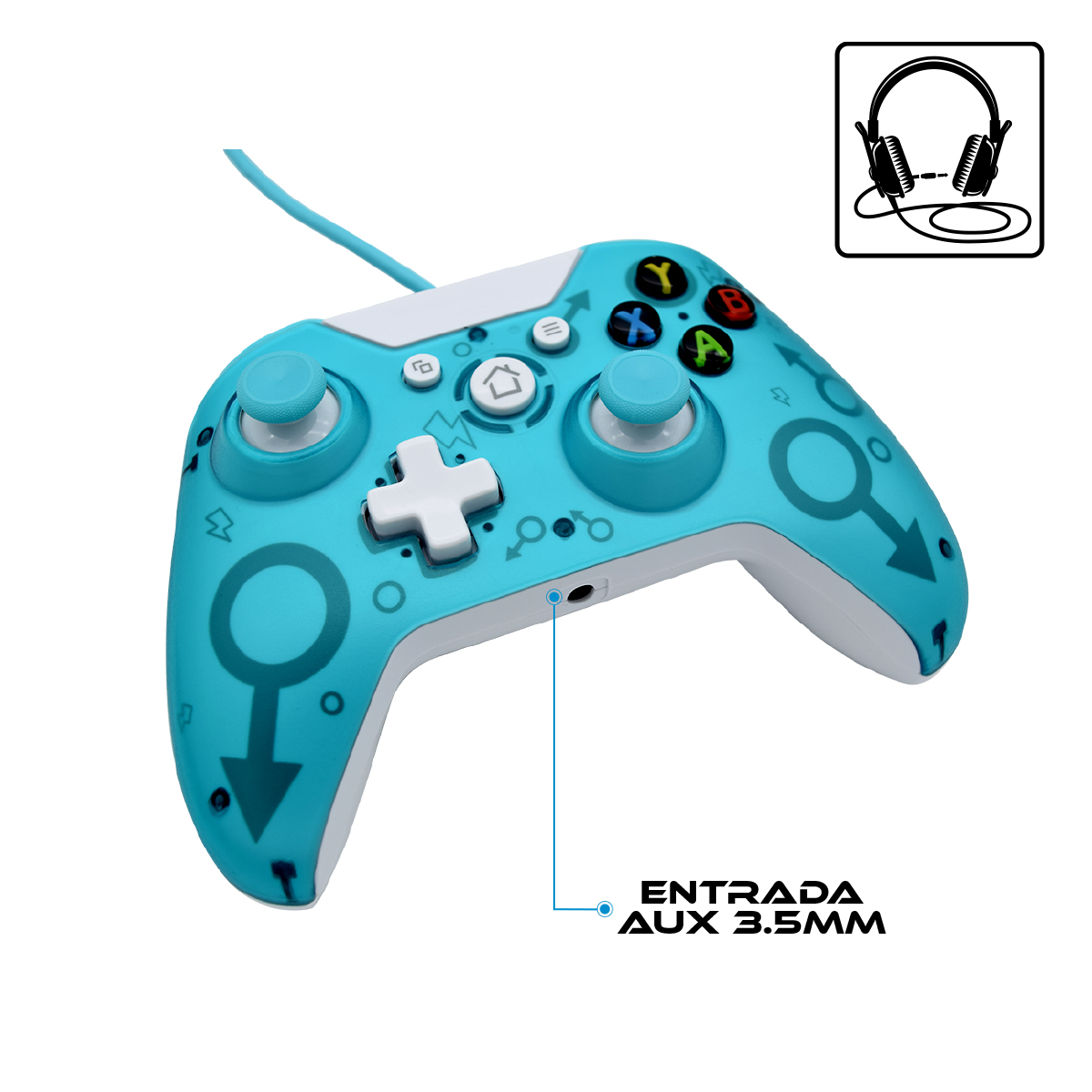 Foto 6 pulgar | Control Alámbrico Virtual Zone VZ-ONE-CAT color Azul Compatible con Xbox One
