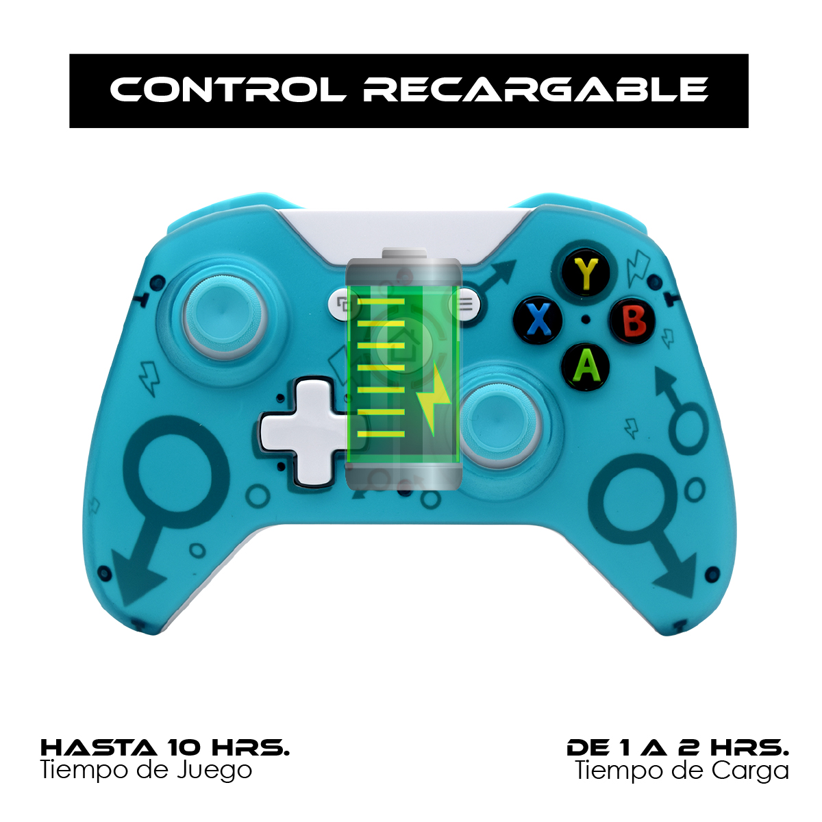 Foto 2 | Control Inalámbrico Recargable Virtual Zone VZ-ONE-CIT color Azul Compatible con Xbox One