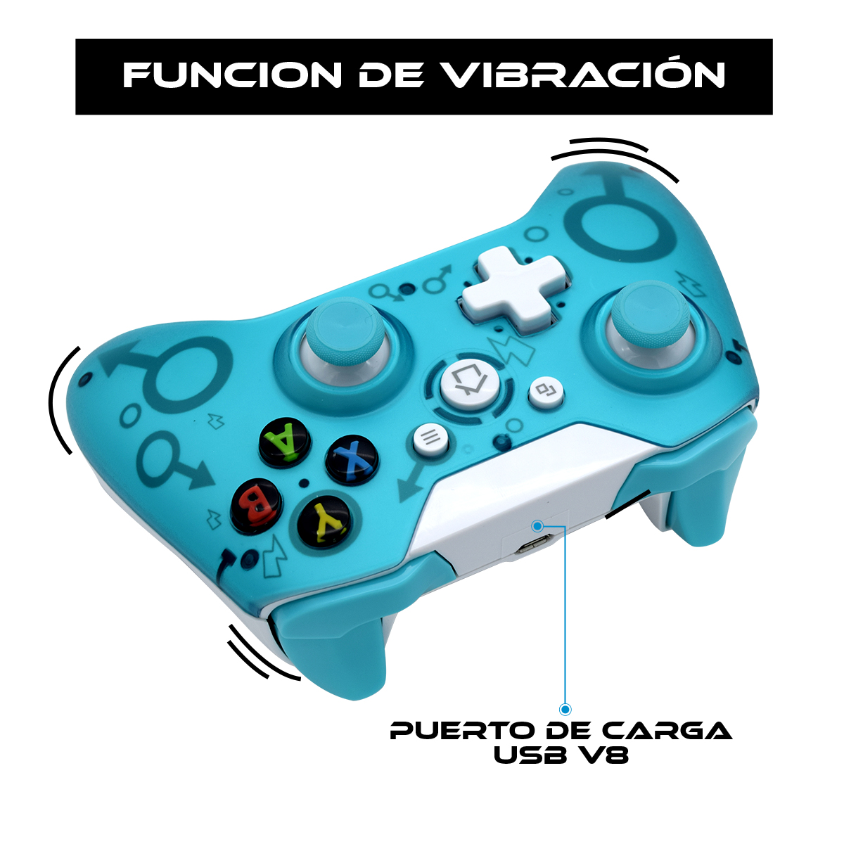 Foto 5 pulgar | Control Inalámbrico Recargable Virtual Zone VZ-ONE-CIT color Azul Compatible con Xbox One