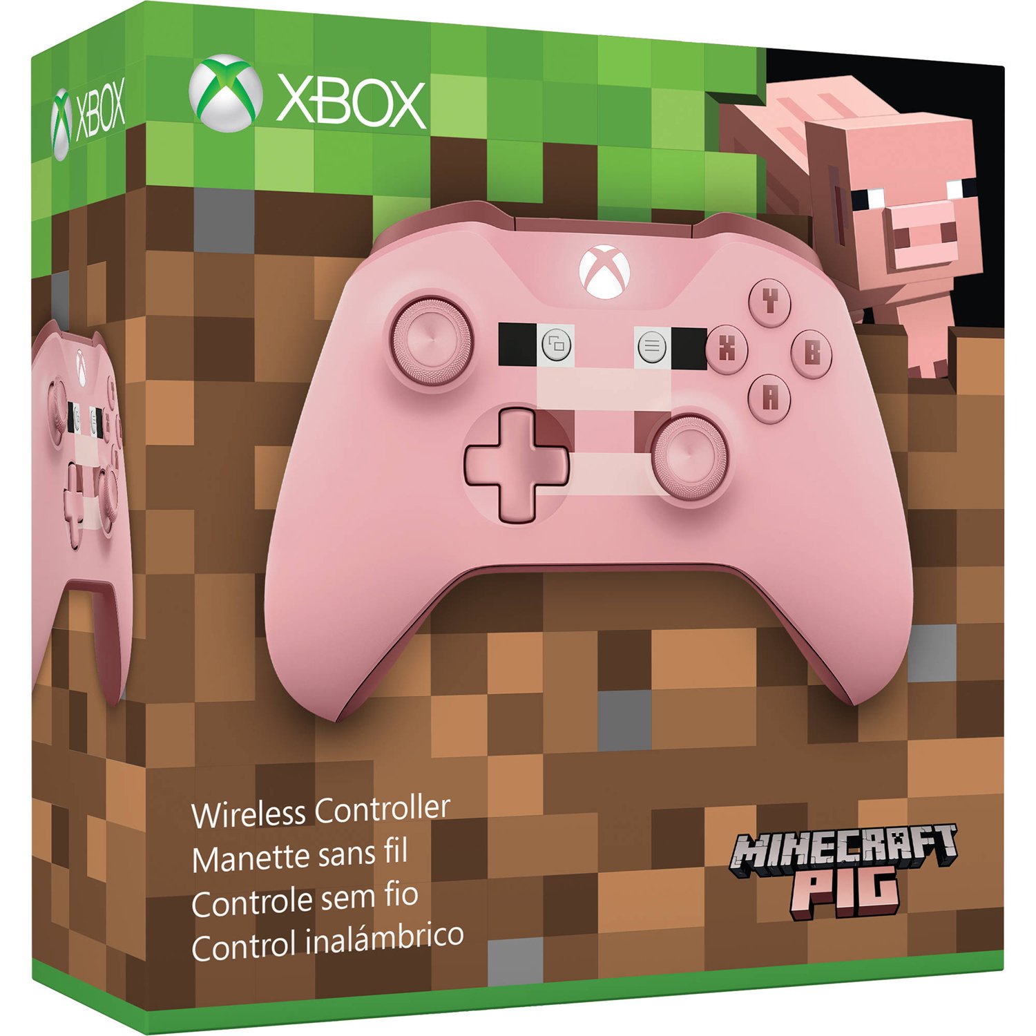 Foto 7 pulgar | Controlador Microsoft Xbox Inalámbrico Minecraft Pig Xbox One - Venta Internacional.