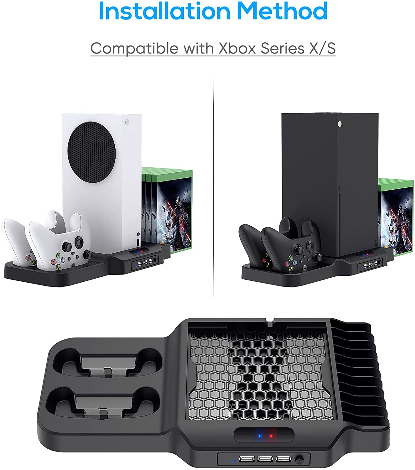 Foto 4 pulgar | Soporte Vertical Con Ventilador De Refrigeración Para Xbox Series X/s - Venta Internacional.