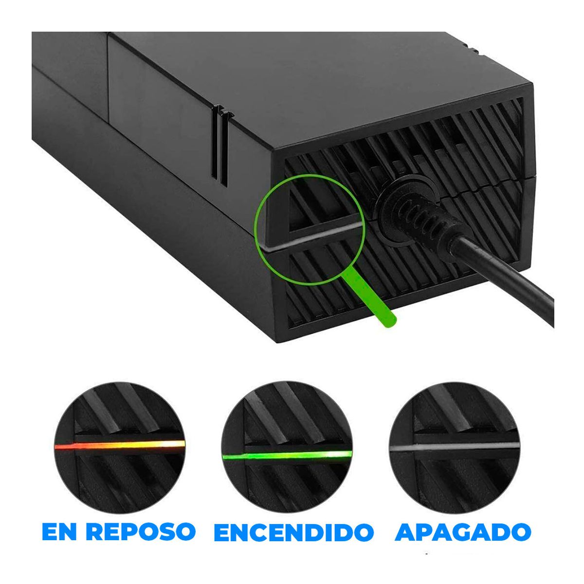 Foto 7 pulgar | Cargador Fuente De Poder Compatible Con Xbox One Elegate Negro