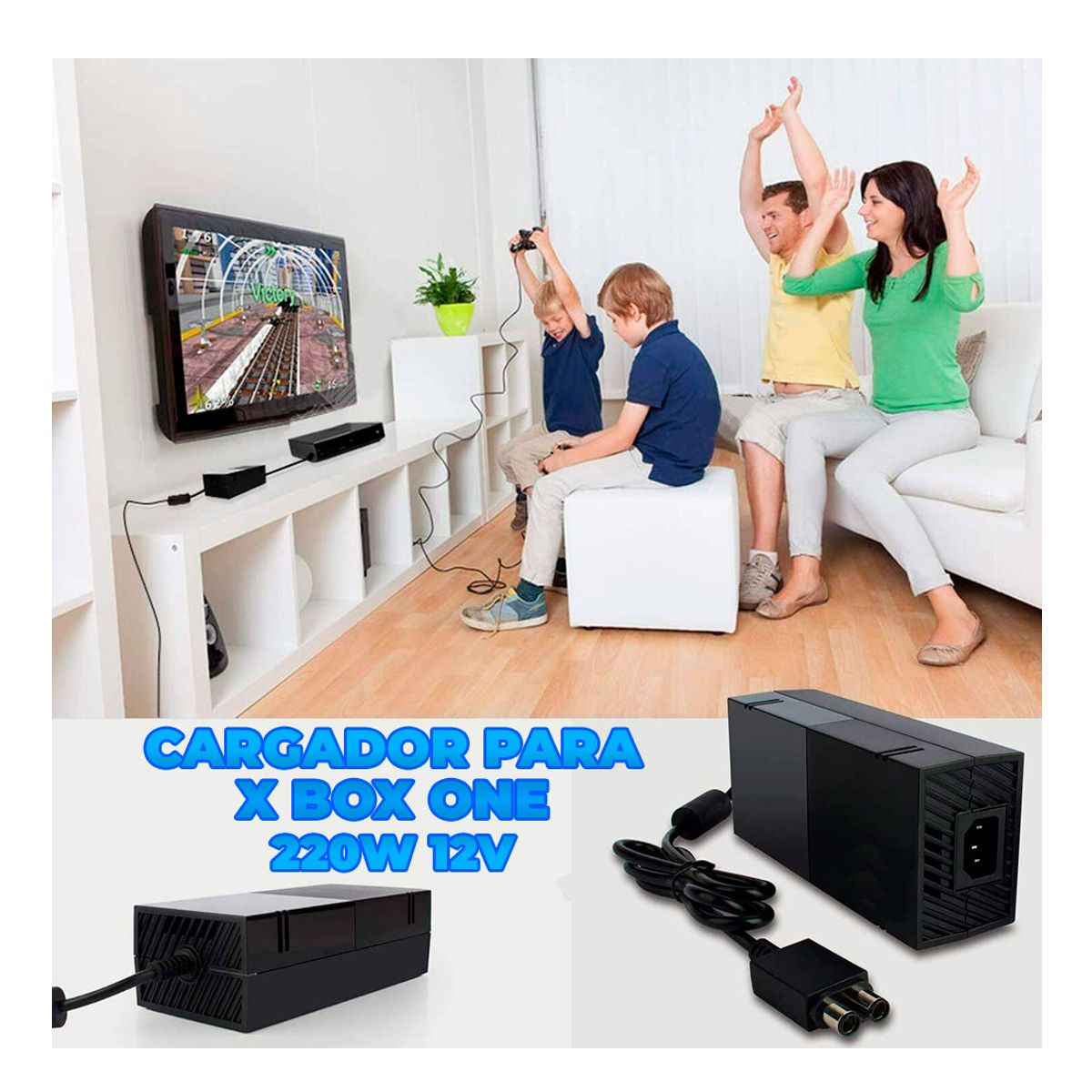 Foto 8 pulgar | Cargador Fuente De Poder Compatible Con Xbox One Elegate Negro