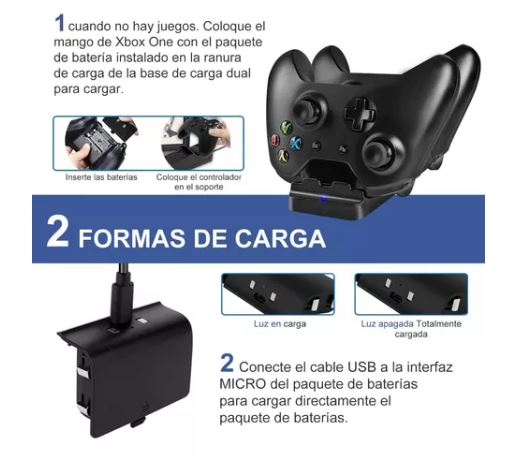 Foto 4 pulgar | Base Cargadora Doble para Controles Xbox One