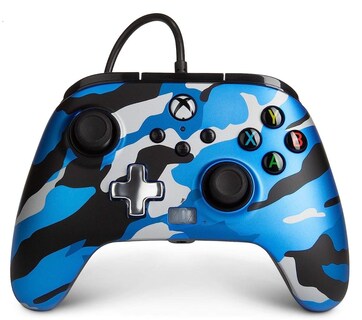 Foto 1 | Control Alámbrico Power A Metallic Blue Camo Xbox Series
