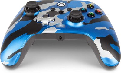 Foto 4 | Control Alámbrico Power A Metallic Blue Camo Xbox Series
