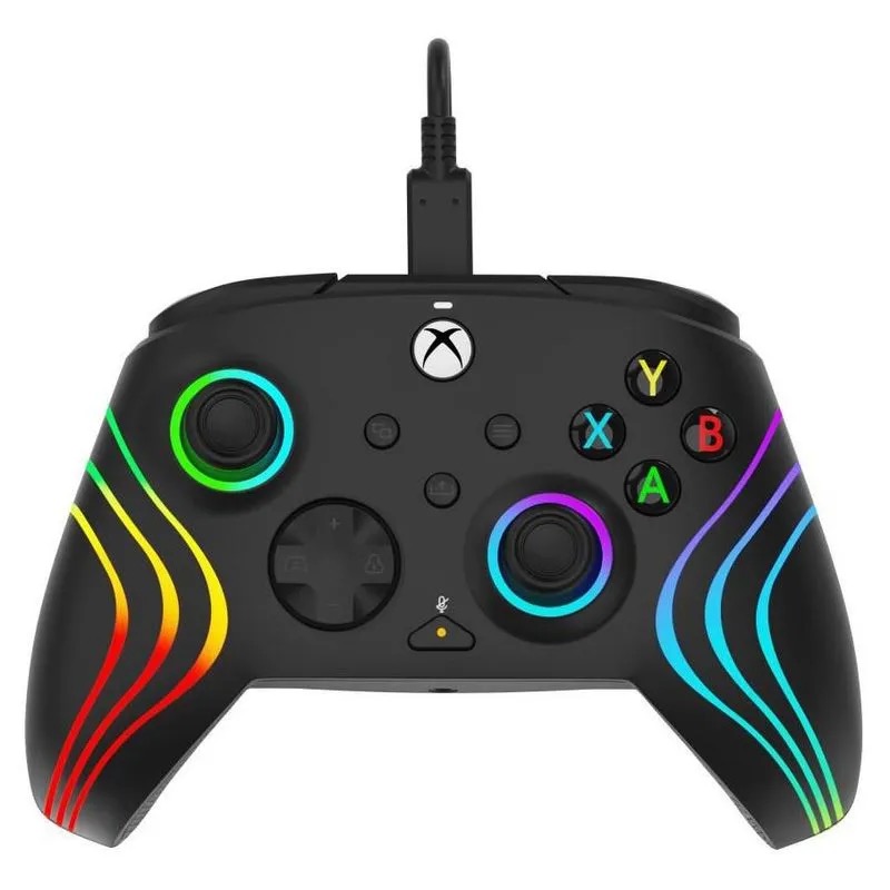 Control Alámbrico Pdp Afterglow Wave Black Xbox one x/s