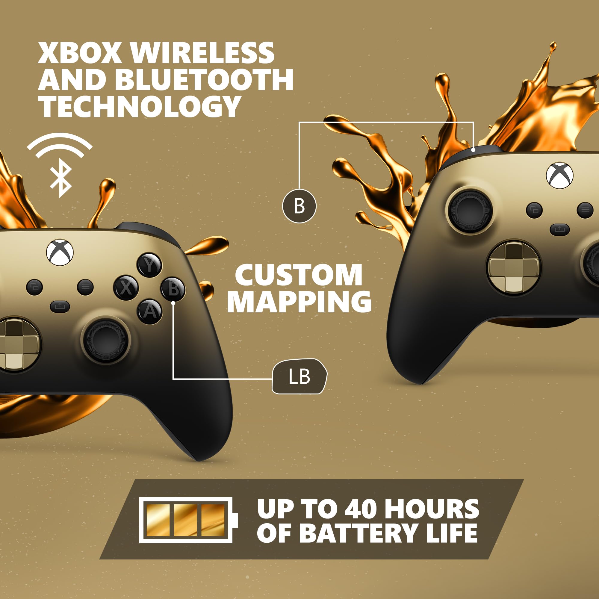 Foto 5 | Controlador de Juegos Inalámbrico Xbox Special Edition Gold Shadow - Venta Internacional