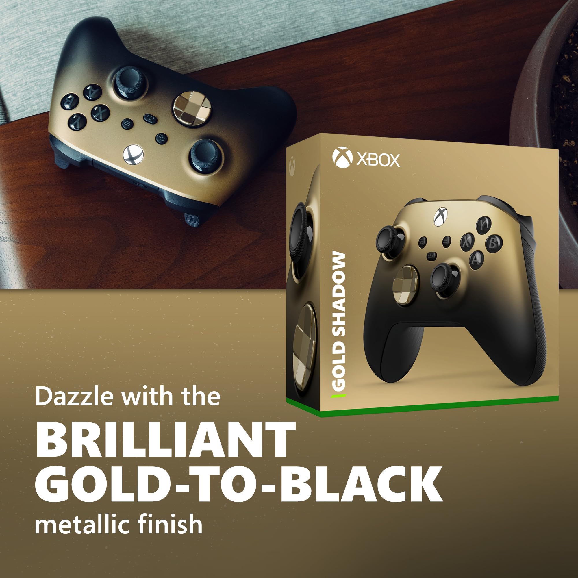 Foto 6 | Controlador de Juegos Inalámbrico Xbox Special Edition Gold Shadow - Venta Internacional