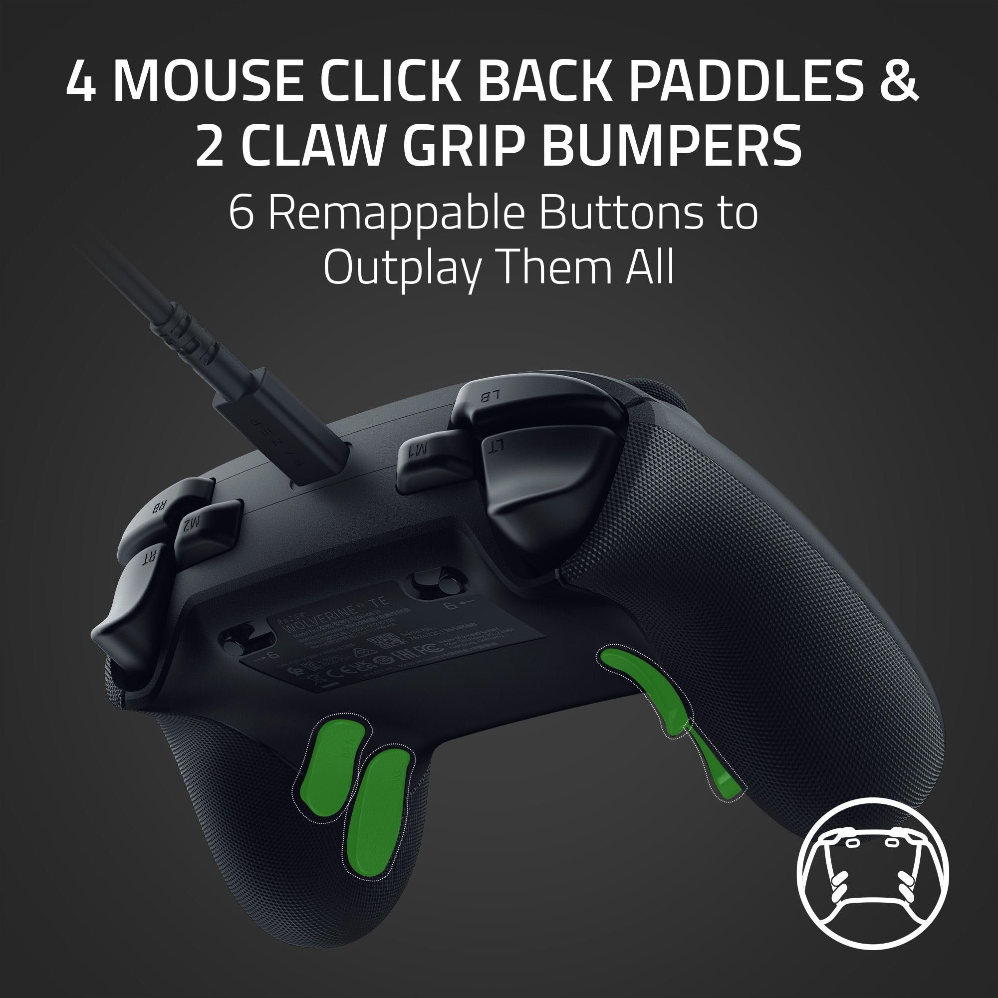Foto 3 pulgar | Control Alámbrico para Xbox Series X|S Razer Wolverine V3 Tournament Edition Negro - Venta Internacional