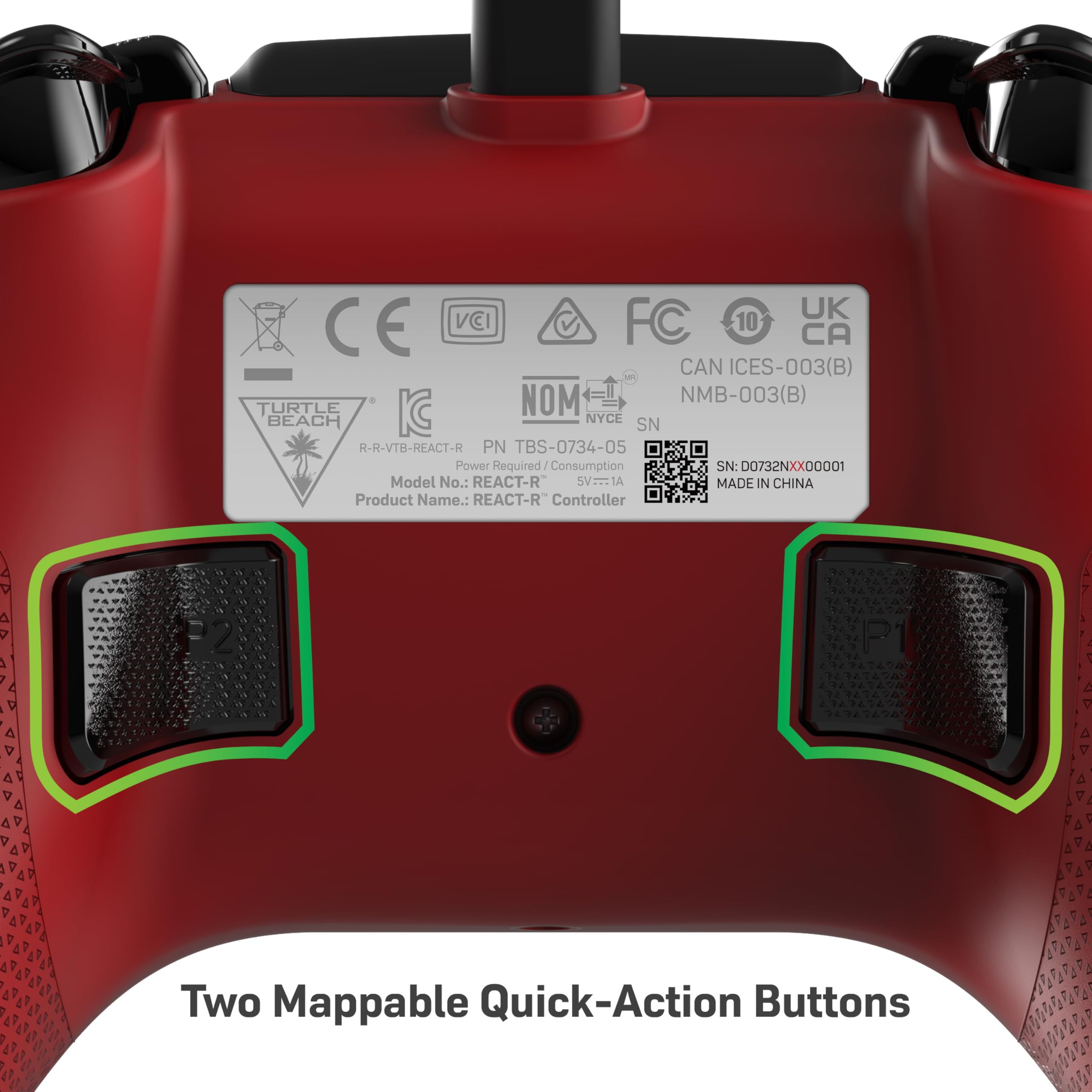 Foto 7 pulgar | Controlador De Juegos Turtle Beach React-r Con Cable Para Xbox Red - Venta Internacional.