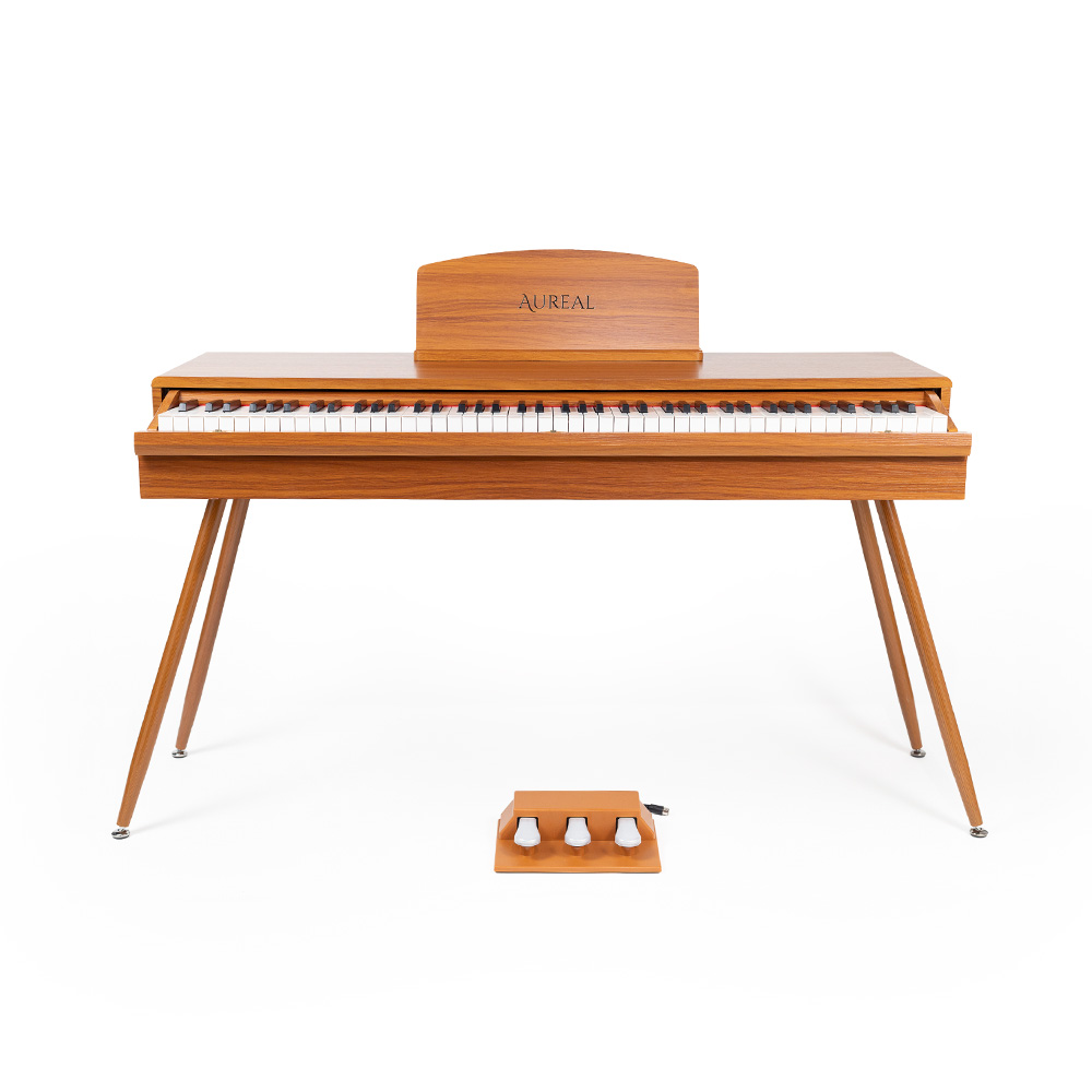 Foto 1 | Piano Digital Aureal B-83 Marrón Deslizable 88 Teclas Contrapesada