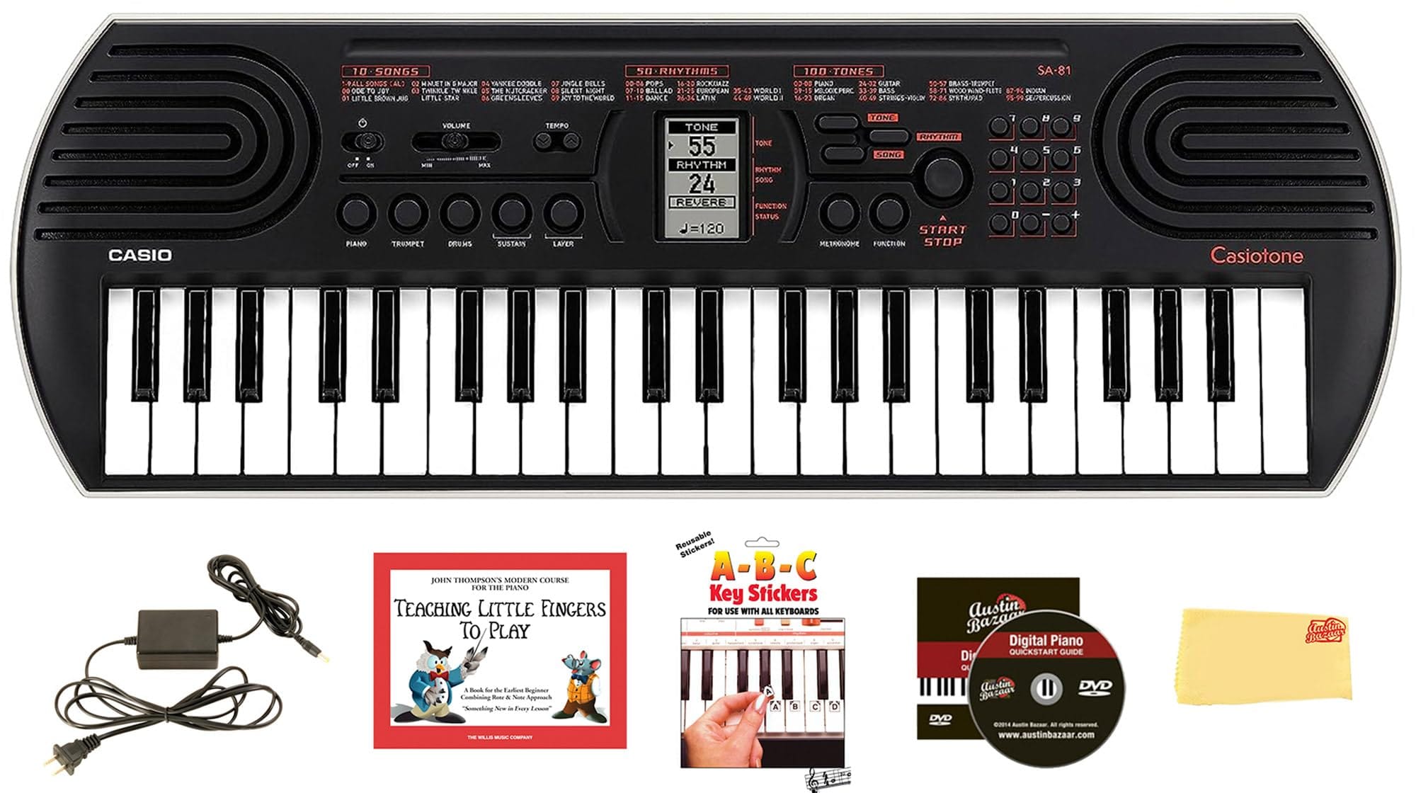 Miniteclado Casio Sa-81 De 44 Teclas Con Fuente De Alimentación Y Más - Venta Internacional. $3,849