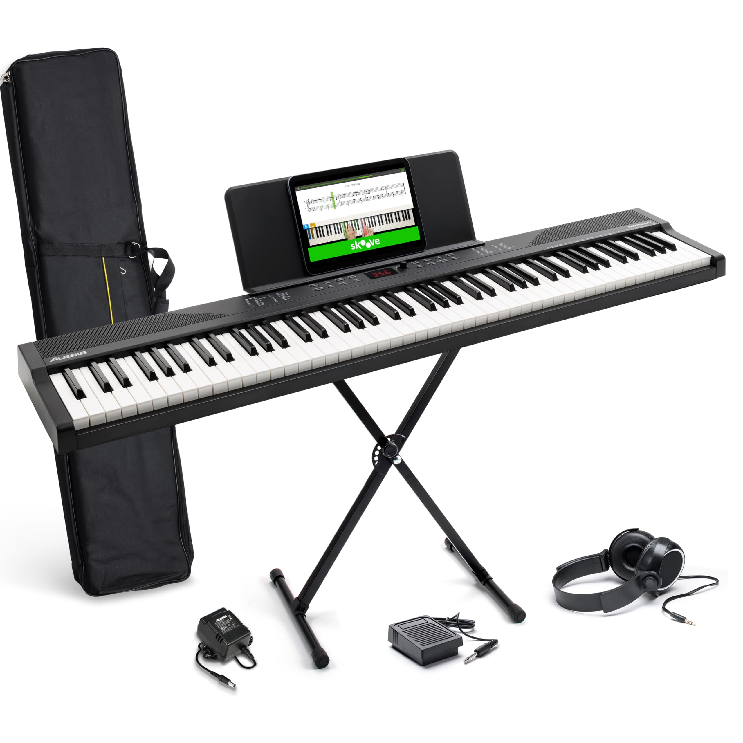 Teclado Y Piano Alesis De 88 Teclas Con 480 Sonidos, Altavoces Y Más - Venta Internacional.