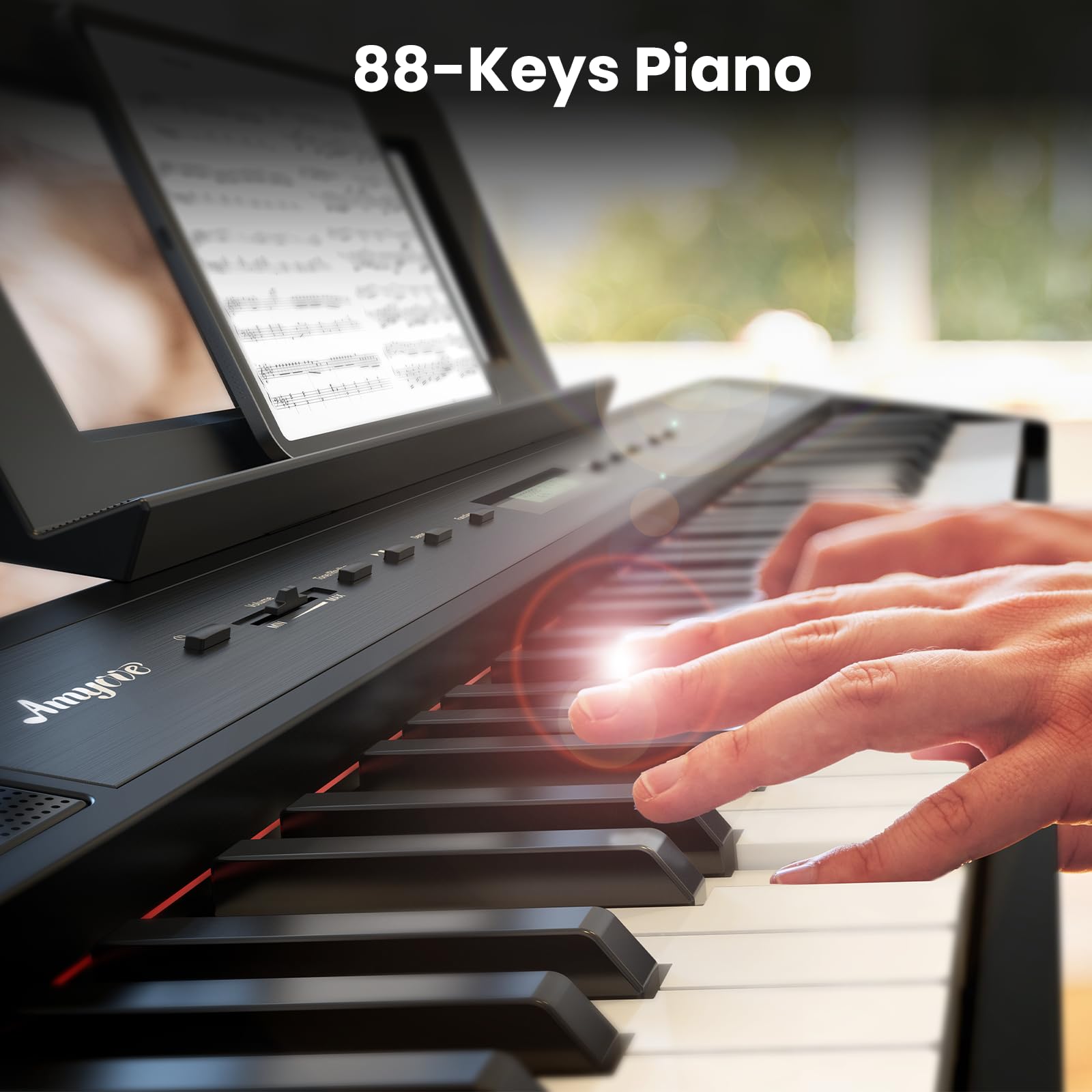 Foto 4 pulgar | Piano Digital Gaomon Con Martillo Pesado De 88 Teclas De Tamaño Completo - Venta Internacional.