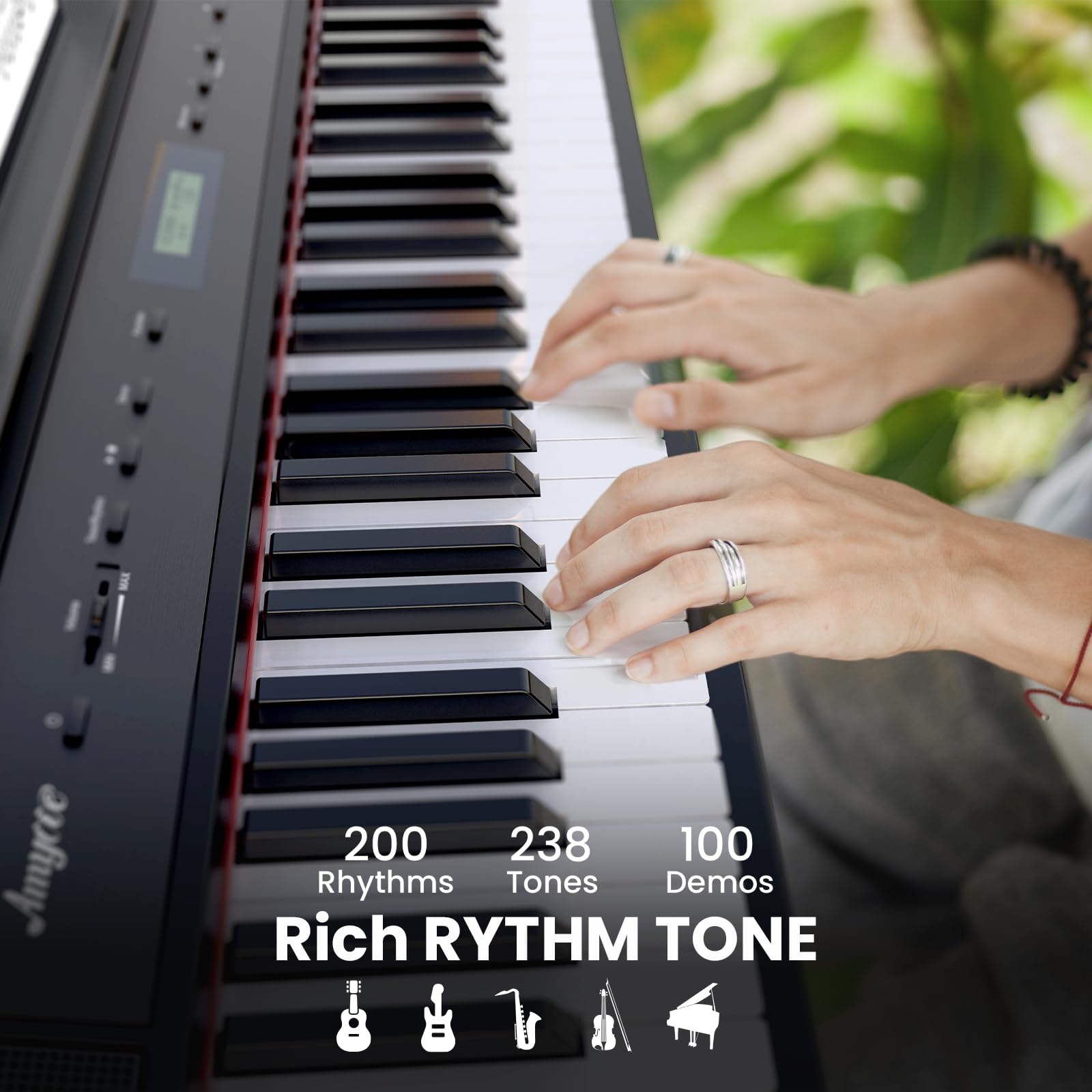 Foto 6 | Piano Digital Gaomon Con Martillo Pesado De 88 Teclas De Tamaño Completo - Venta Internacional.