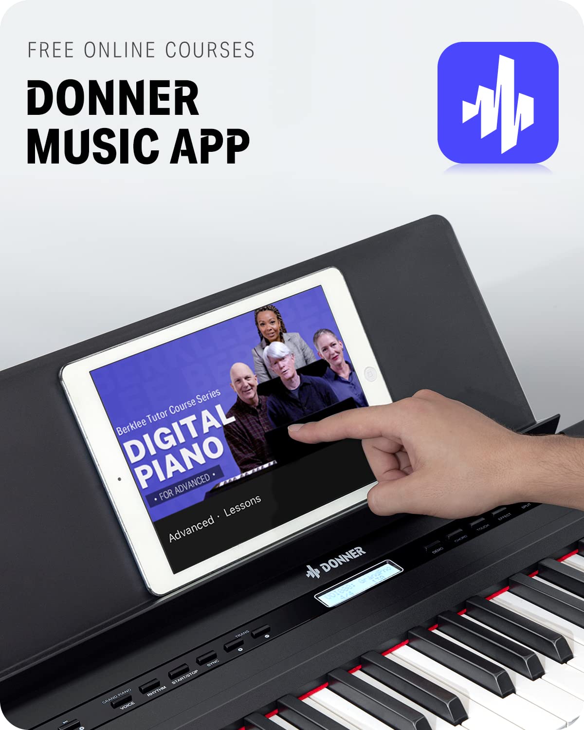 Foto 7 | Piano Digital Donner Dep-20 Teclado Pesado De 88 Teclas De Tamaño Completo - Venta Internacional.