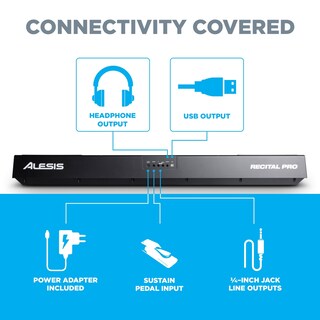 Foto 4 | Piano Digital Alesis Recital Pro De 88 Teclas Con Teclas Ponderadas - Venta Internacional.
