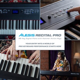 Foto 6 | Piano Digital Alesis Recital Pro De 88 Teclas Con Teclas Ponderadas - Venta Internacional.
