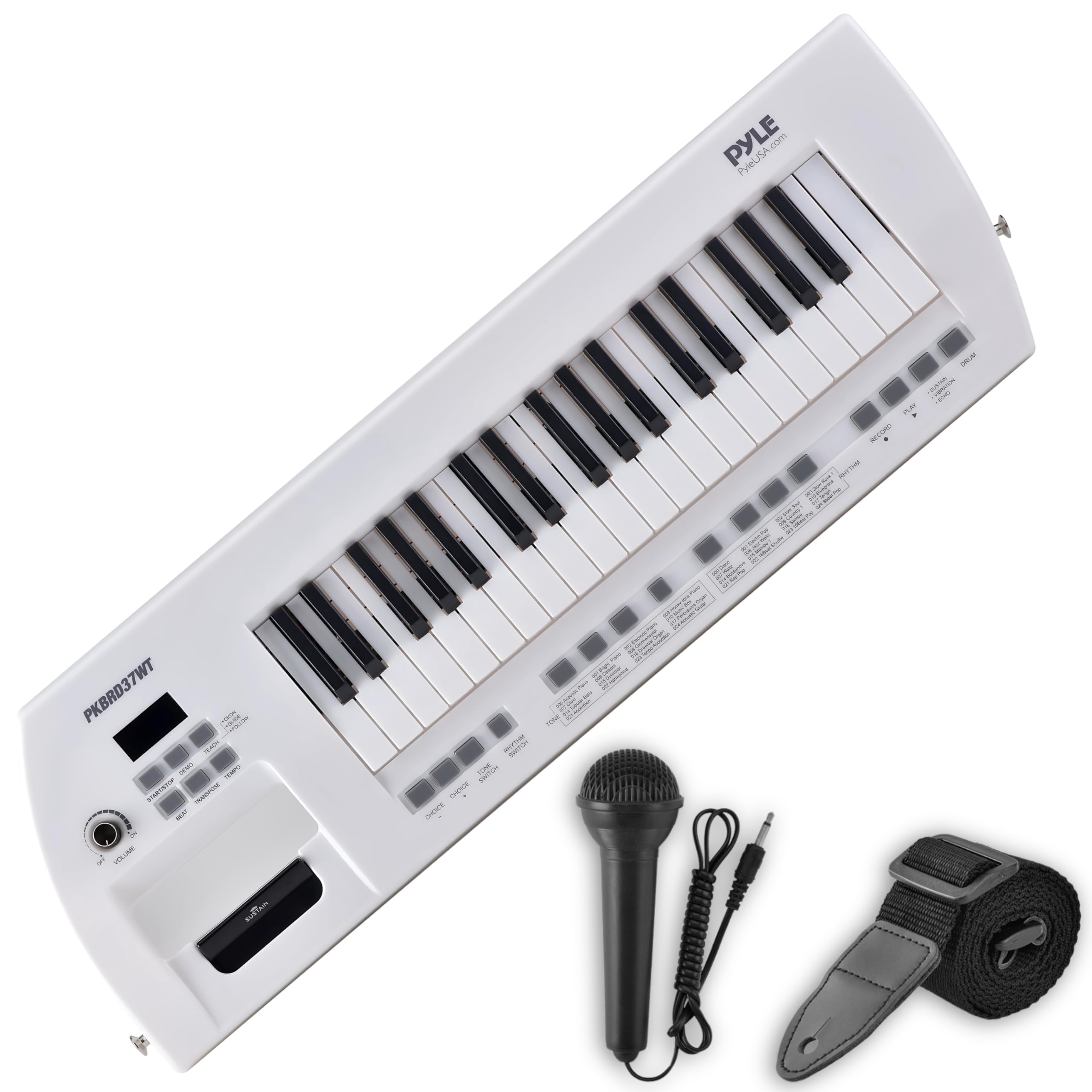 Foto 2 pulgar | Piano Eléctrico Pyle Pkbrd37wt De 37 Teclas Con Altavoces Y Micrófono, Color Blanco - Venta Internacional.