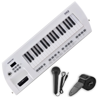 Foto 1 | Piano Eléctrico Pyle Pkbrd37wt De 37 Teclas Con Altavoces Y Micrófono, Color Blanco - Venta Internacional.