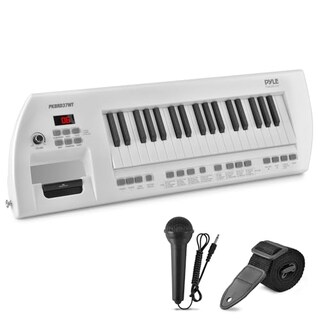 Foto 3 | Piano Eléctrico Pyle Pkbrd37wt De 37 Teclas Con Altavoces Y Micrófono, Color Blanco - Venta Internacional.