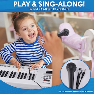 Foto 6 | Piano Eléctrico Pyle Pkbrd37wt De 37 Teclas Con Altavoces Y Micrófono, Color Blanco - Venta Internacional.