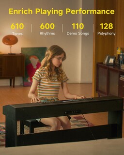 Foto 5 | Piano Digital Donner Ddp-95 De 88 Teclas Para Principiantes, Negro - Venta Internacional.
