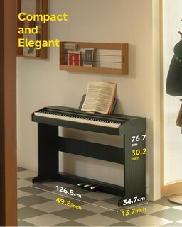Foto 7 | Piano Digital Donner Ddp-95 De 88 Teclas Para Principiantes, Negro - Venta Internacional.