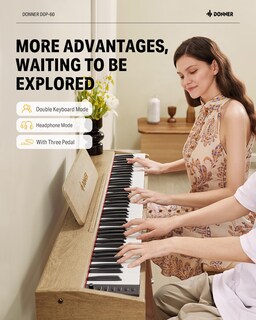 Foto 6 | Piano Digital Donner Ddp-60 De 88 Teclas Con Pedal Para Principiantes - Venta Internacional.