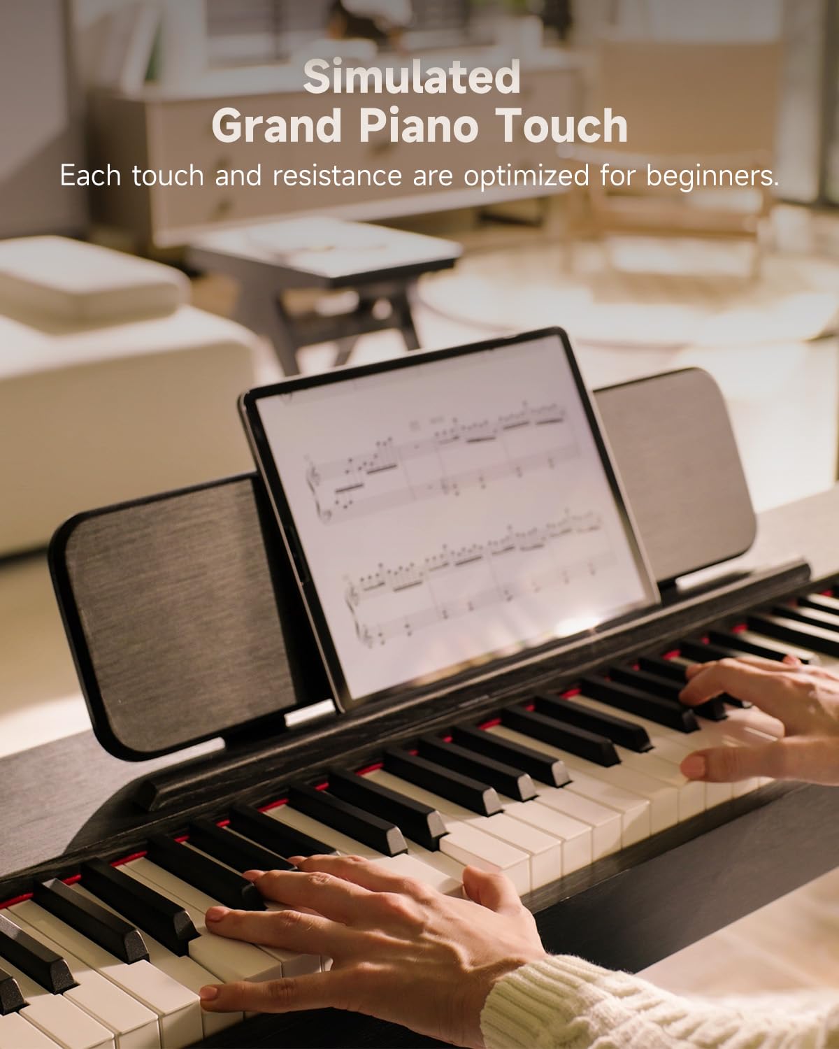 Foto 6 pulgar | Piano Digital Donner Oura S100 De 88 Teclas Para Principiantes, Color Negro - Venta Internacional.