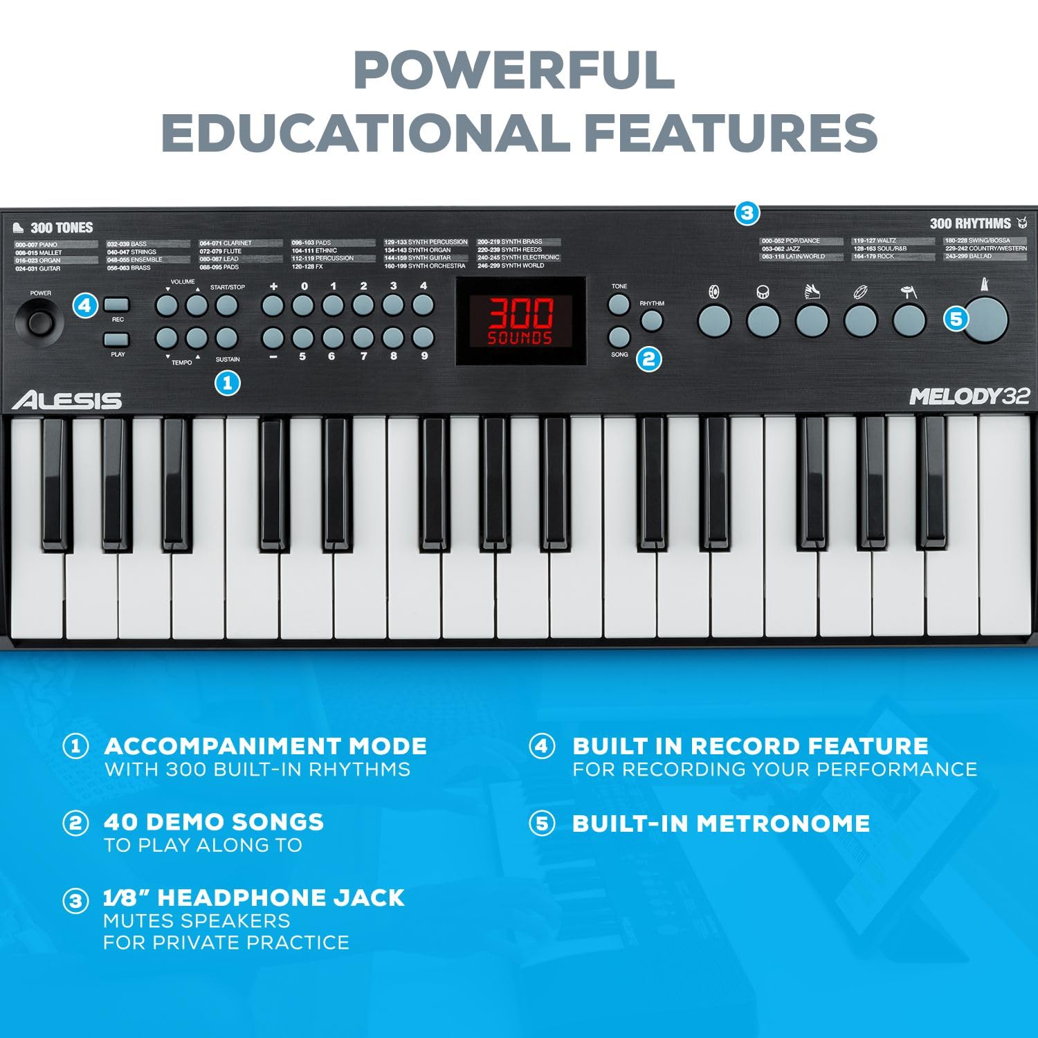Foto 5 pulgar | Teclado Eléctrico Piano Digital Alesis Melody 32 - Venta Internacional.