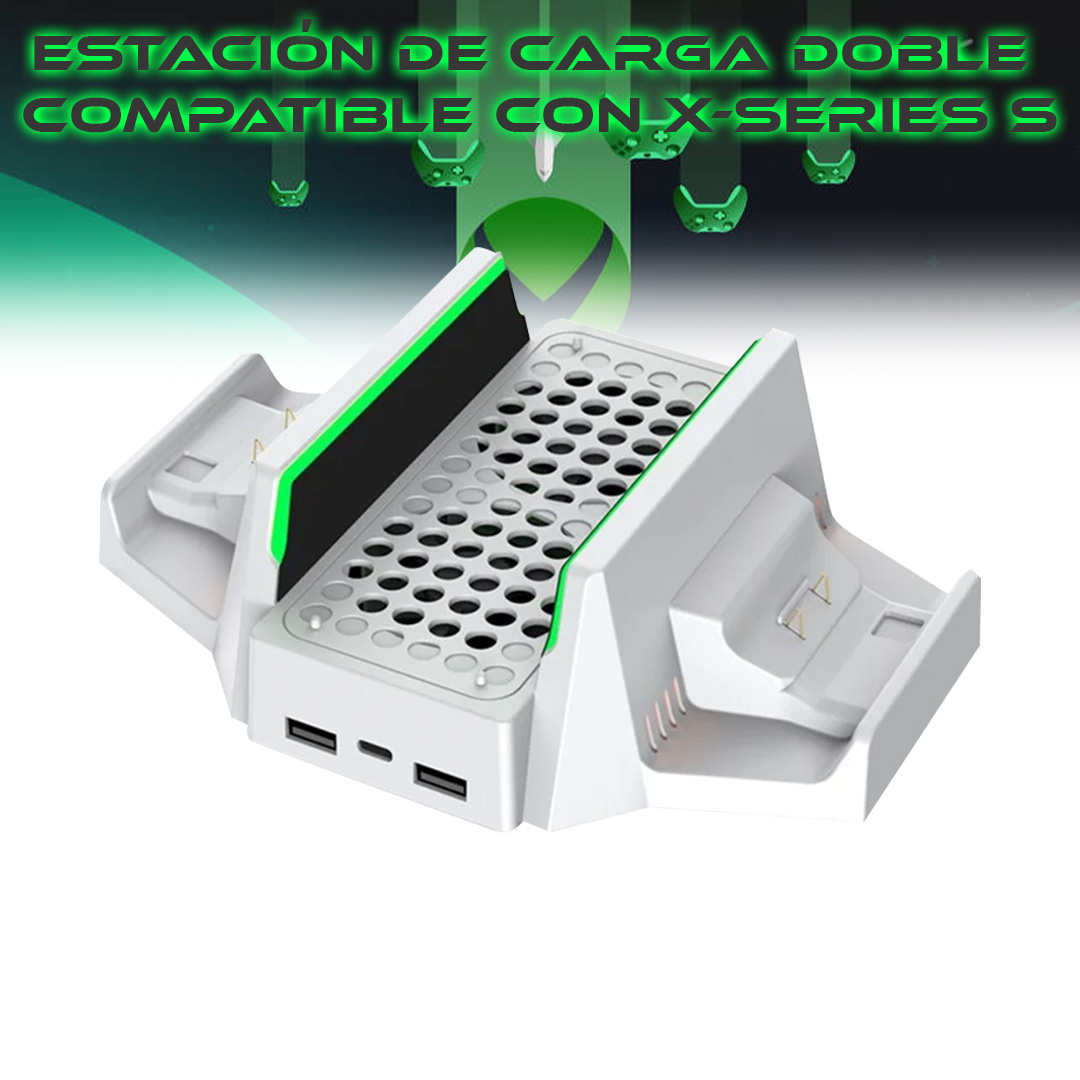 Foto 3 pulgar | Estación de Carga Multifuncional Doble para Xbox Series S con 2 Baterías Recargables