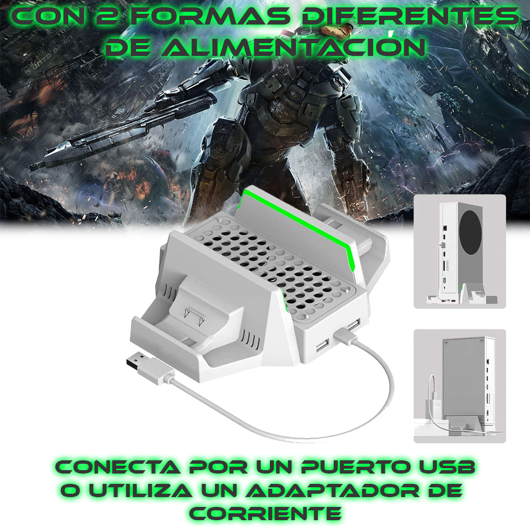 Foto 6 pulgar | Estación de Carga Multifuncional Doble para Xbox Series S con 2 Baterías Recargables