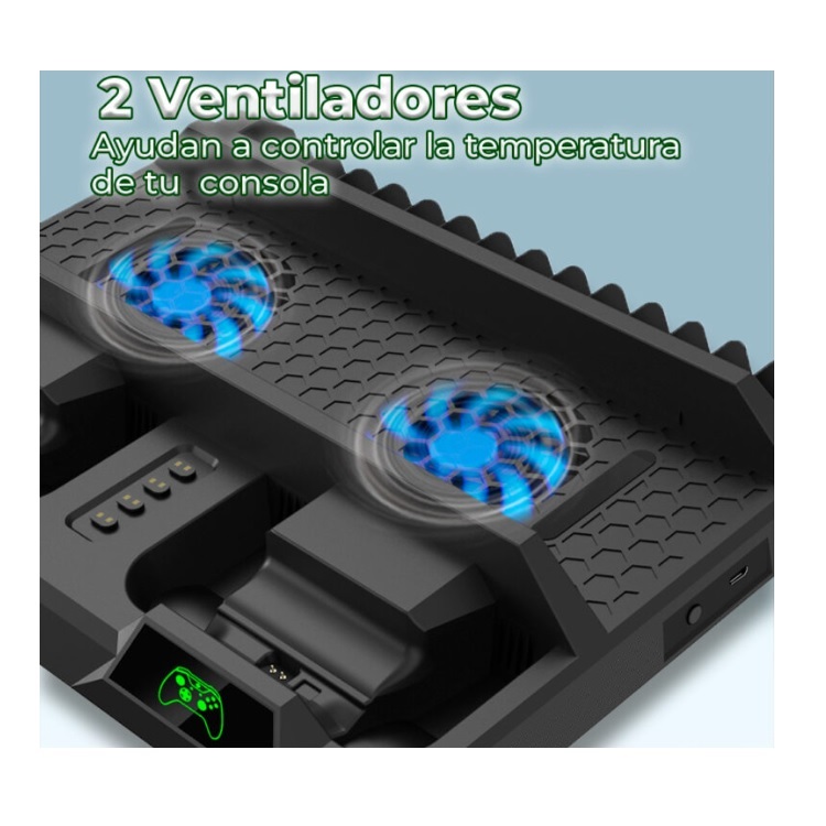 Foto 4 pulgar | Base Enfriadora Para Consola Xbox One X|s Y Estacion De Carga Controles