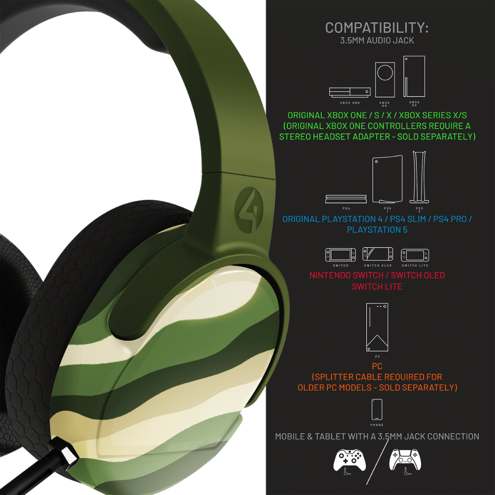 Foto 7 pulgar | Audífonos Alámbricos 4gamers Verdes para Ps4