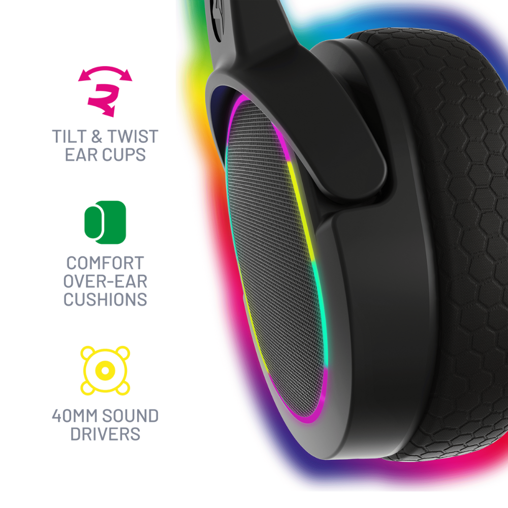 Foto 6 pulgar | Audífonos Gamer 4gamers Panther Headset: Para Ps4/ps5, Xbox, Switch, Pc - Rgb/negro