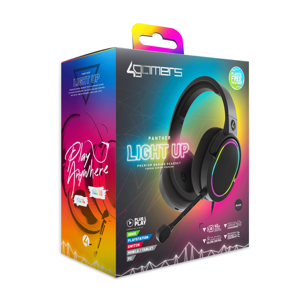 Foto 7 pulgar | Audífonos Gamer 4gamers Panther Headset: Para Ps4/ps5, Xbox, Switch, Pc - Rgb/negro