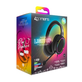 Foto 6 | Audífonos Gamer 4gamers Panther Headset: Para Ps4/ps5, Xbox, Switch, Pc - Rgb/negro