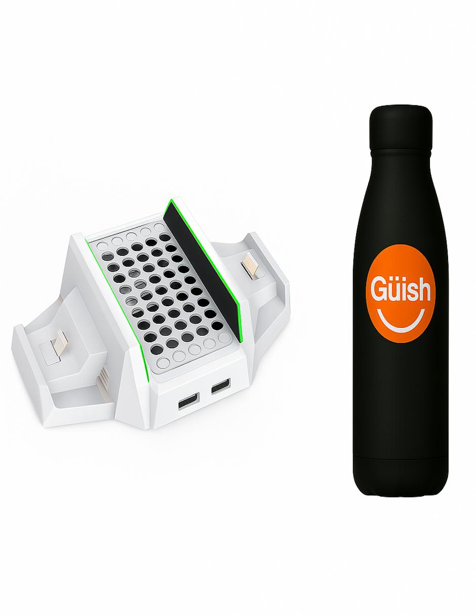 Foto 2 pulgar | Base Ventilador Para Xbox Series S Con 2 Pilas Recargables + Gratis Termo Güish De Regalo