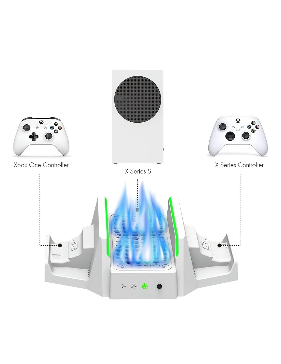Foto 5 pulgar | Base Ventilador Para Xbox Series S Con 2 Pilas Recargables + Gratis Termo Güish De Regalo