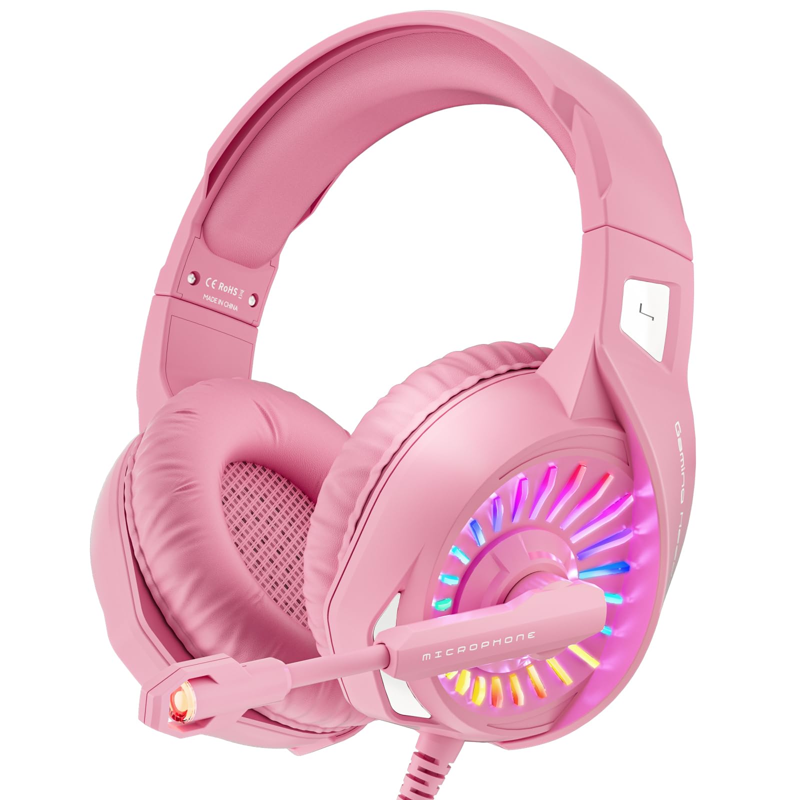 Foto 1 | Auriculares Para Juegos Ziumier Z20 Pink Con Micrófono Para Ps4 Ps5 Xbox - Venta Internacional.