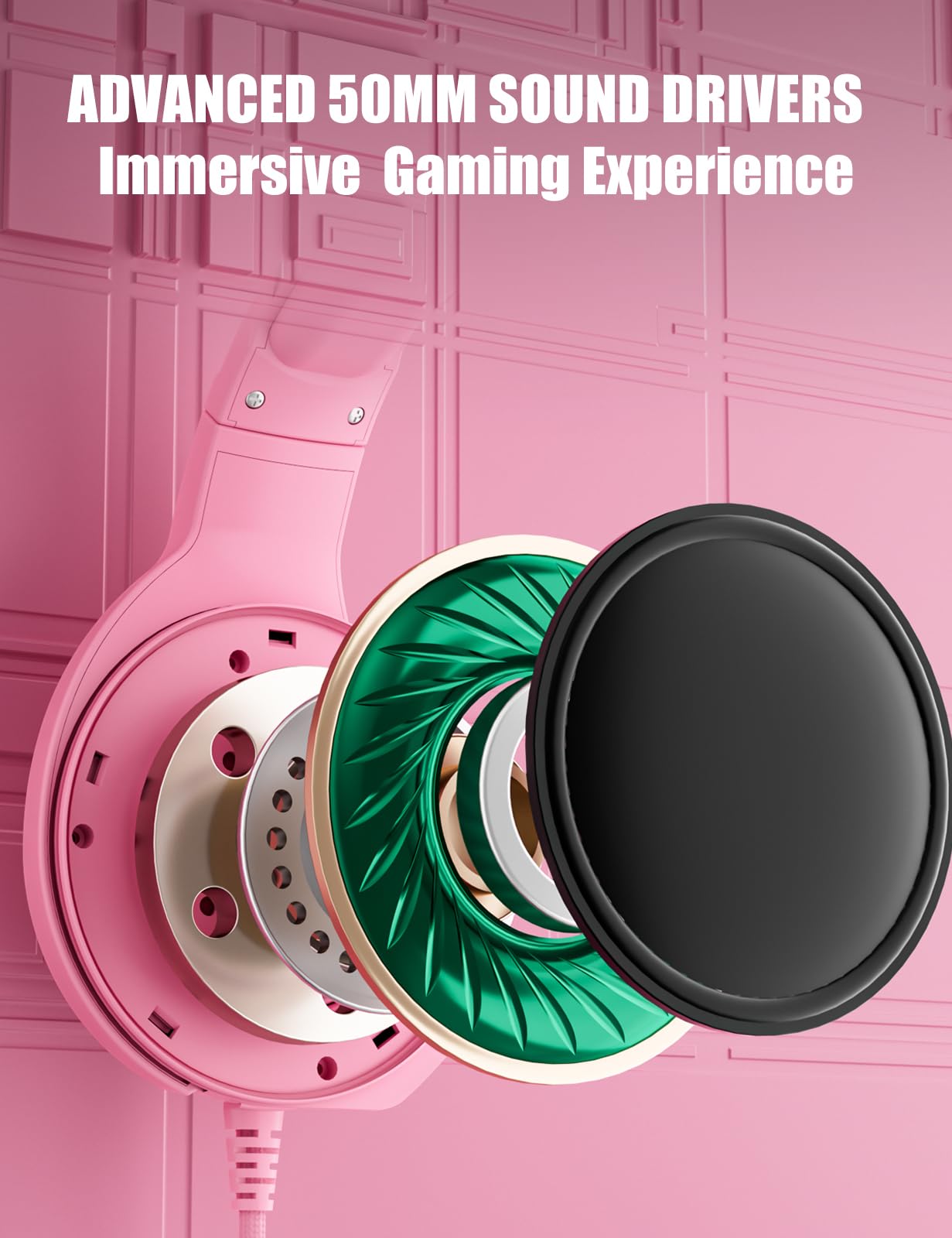Foto 3 pulgar | Auriculares Para Juegos Ziumier Z20 Pink Con Micrófono Para Ps4 Ps5 Xbox - Venta Internacional.