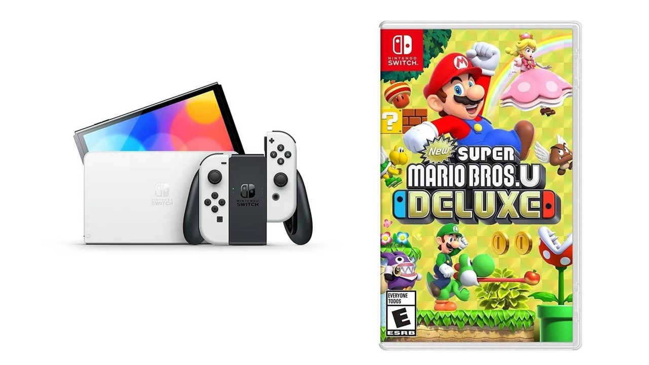 Foto 3 pulgar | Consola Nintendo Switch Oled Blanco 64GB y Juego Super Mario Deluxe