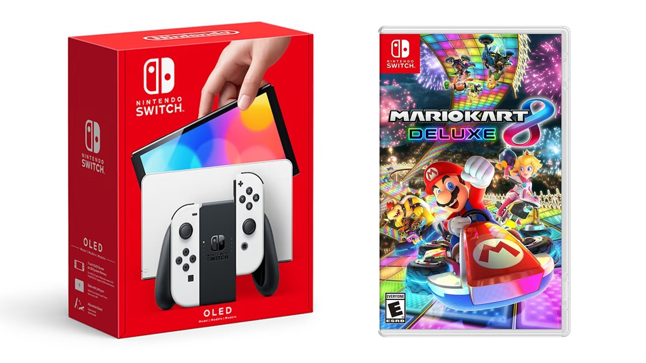 Foto 2 pulgar | Nintendo Switch Oled 64gb color Blanco y Juego Mario Kart 8