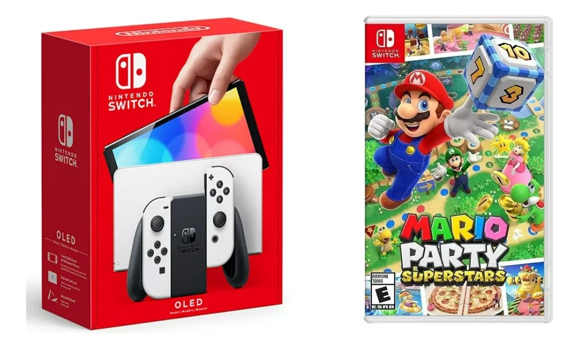 Foto 2 pulgar | Consola Nintendo Switch Oled con Videojuego Mario Party Superstars